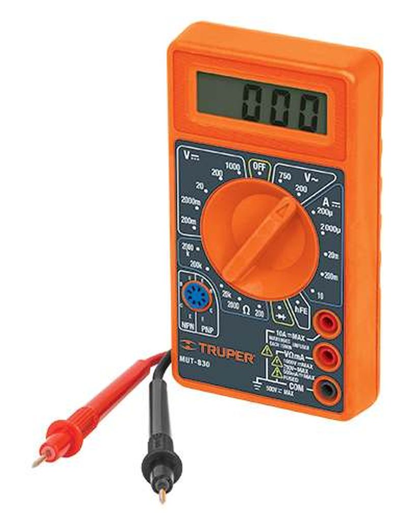 Multímetro digital escolar, Truper MUT-830, 10400