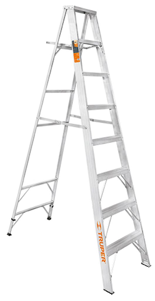 Escalera de tijera 100% aluminio tipo ll 7 peldaños, Truper ESTA-27, 10460