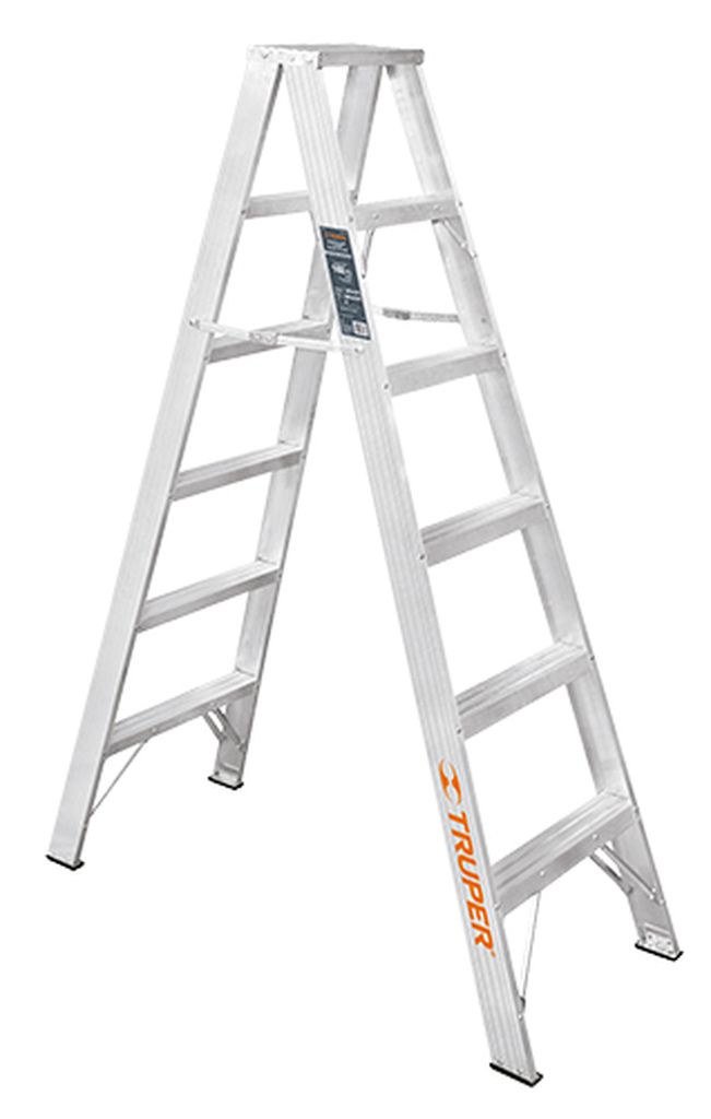 Escalera de tijera doble, tipo ll, 5 escalones, Truper ESTD-25, 10496