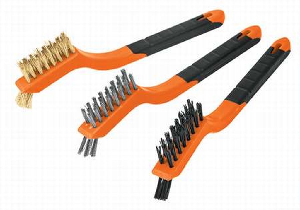 Juego de 3 mini cepillos de alambre 28 pinceles, Truper JCEA-3, 10652