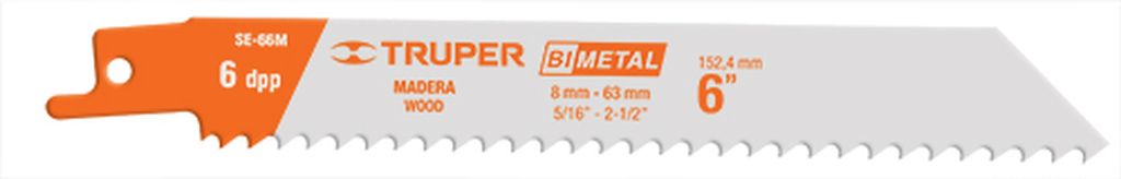 Blíster con 2 seguetas sierra sable 6' 6 DPP para madera SE-66M, 10787