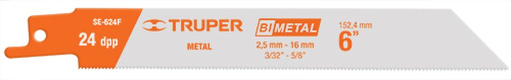 Blíster con 2 seguetas sierra sable 6' 24 DPP para metal SE-624F, 10797
