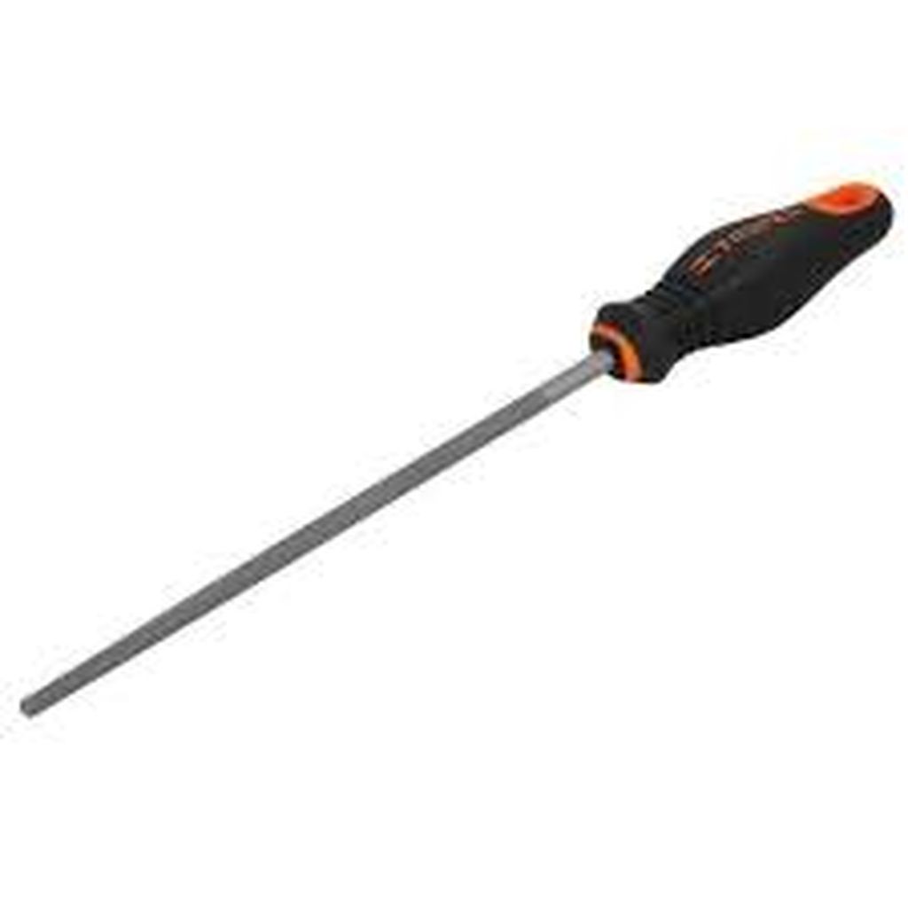 Lima redonda bastarda 10' con mango doble inyección, Truper LRB-10T, 11244