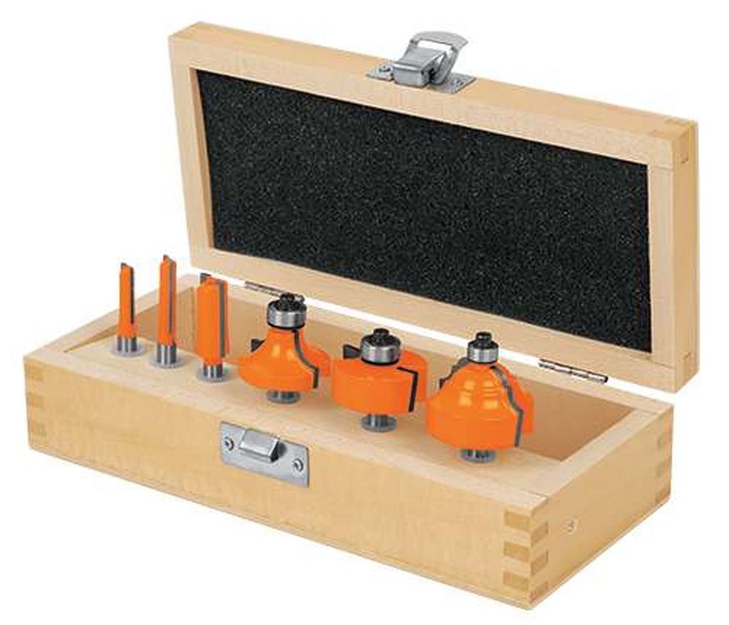 Juego de 6 brocas para router, Truper JBROU-6, 11359