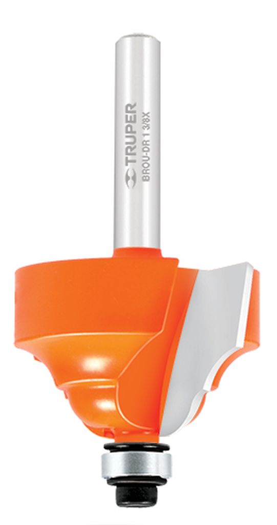 Broca para router, doble romana, 1-3/8' con balero, Truper BROU-DR1-3/8X, 11481