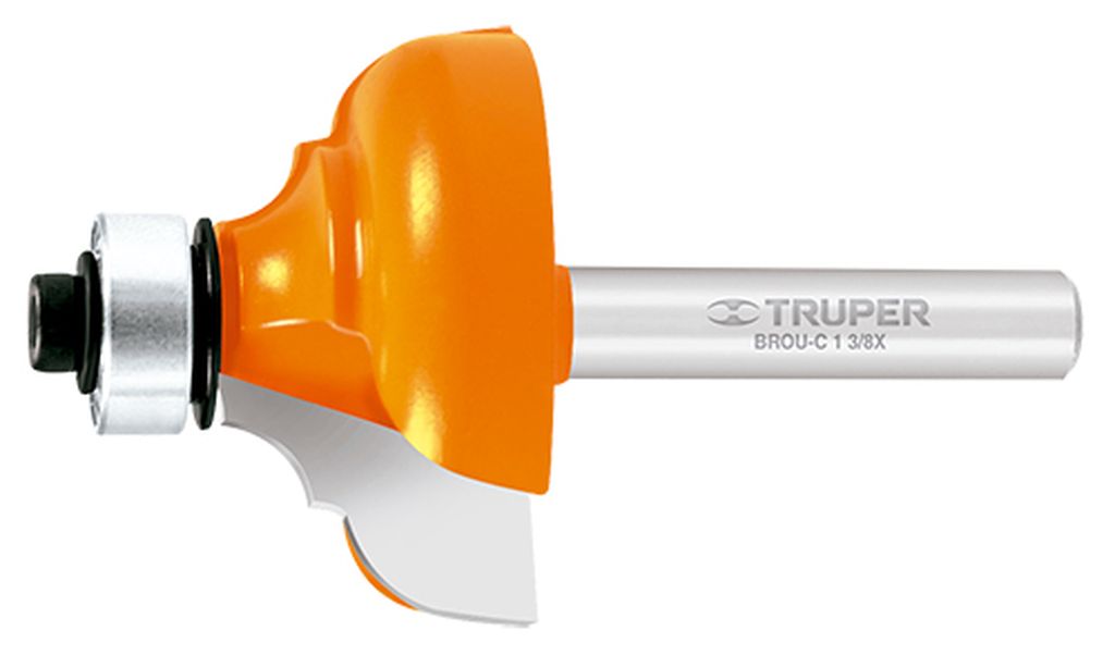Broca para router, clásica, 1-3/8' con balero, Truper BROU-C1-3/8X, 11482