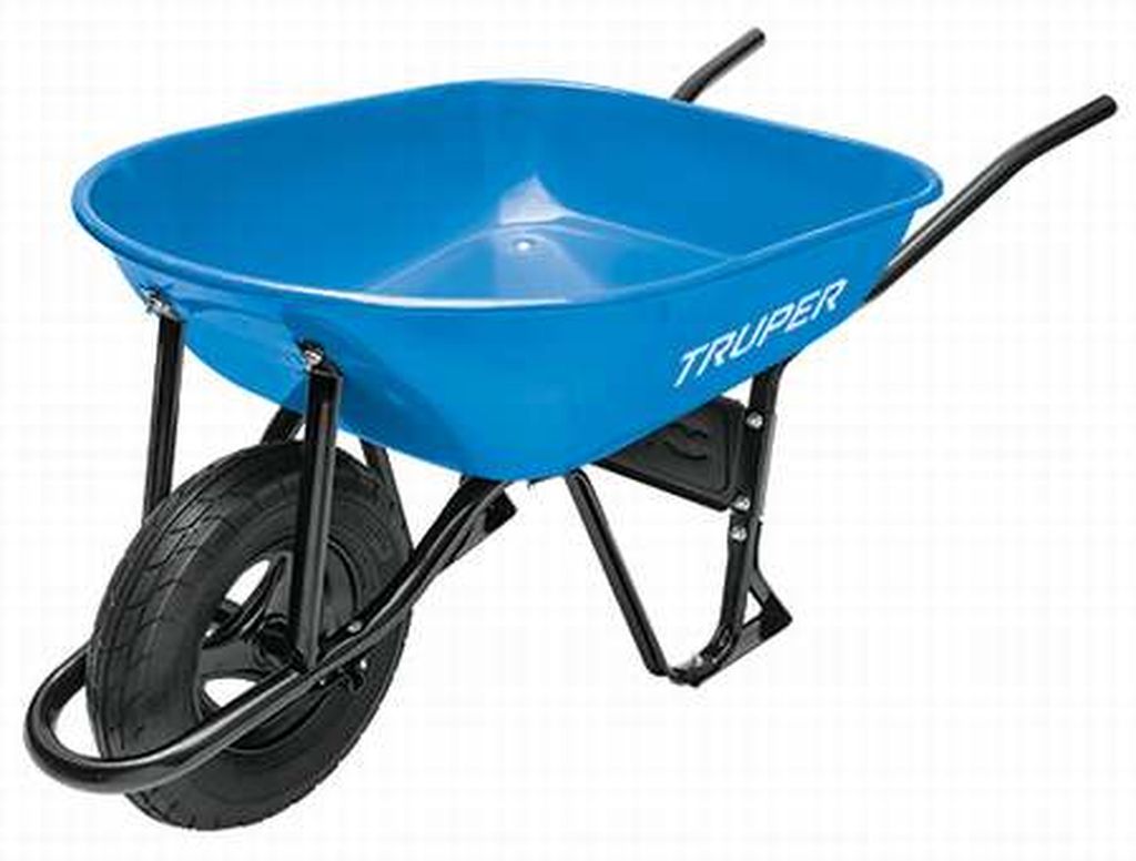 Carretilla 5.5 ft3 Neumática, bastidor tubular, Truper CAT-50ND, 11752