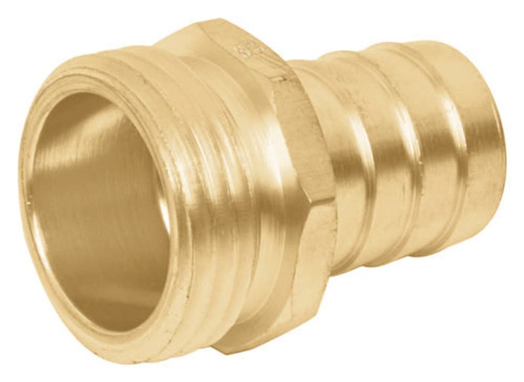 Conector 3/4' macho de latón sólido para manguera, Truper CM-3/4B, 12287