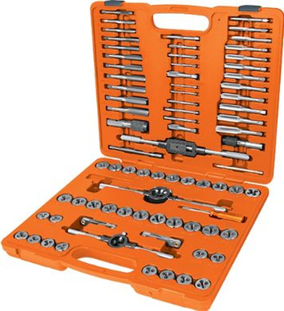 Juego de 76 piezas de machuelos y tarrajas, Truper J-MATA-76, 12443