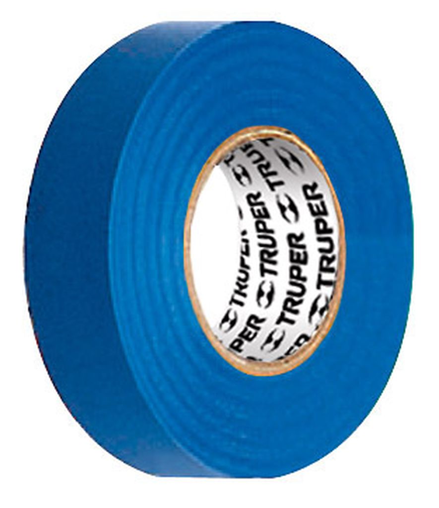 [12505] Cinta de aislar de 18 m x 19 mm, azul, Truper M-33Z, 12505