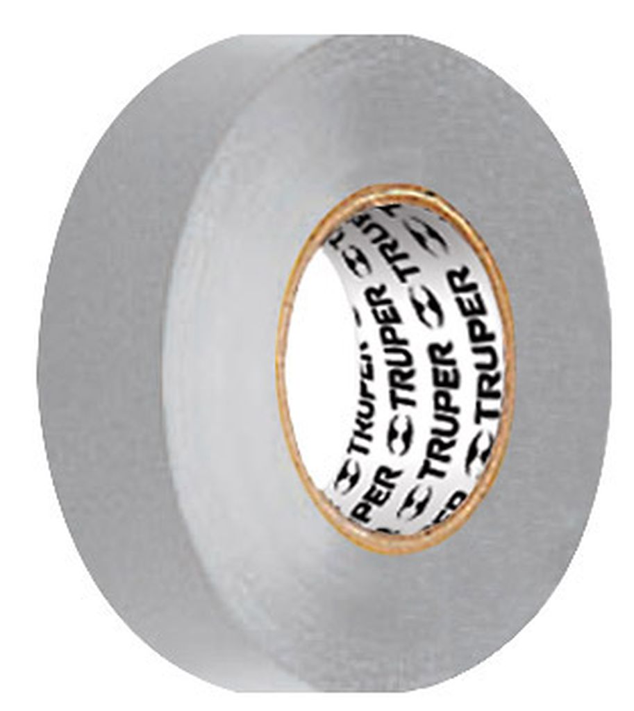 [12507] Cinta de aislar de 18 m x 19 mm, gris, Truper M-33G, 12507