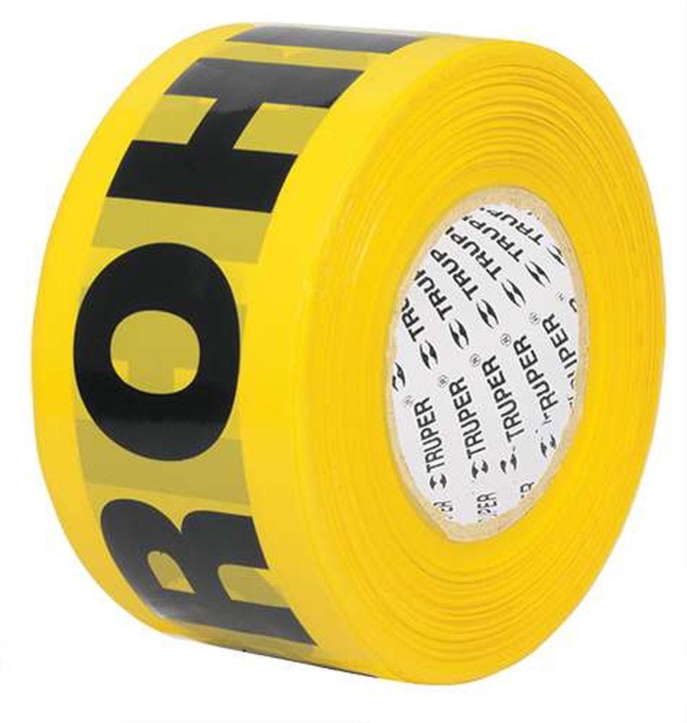 Rollo de 305 m de cinta delimitadora 'Prohibido', Truper CIDE-303, 12579