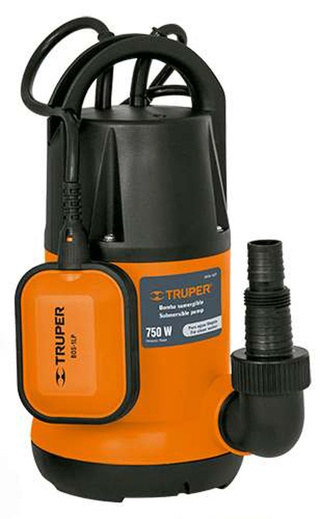 Bomba sumergible plástica para agua limpia 1 HP, Truper BOS-1LP, 12602