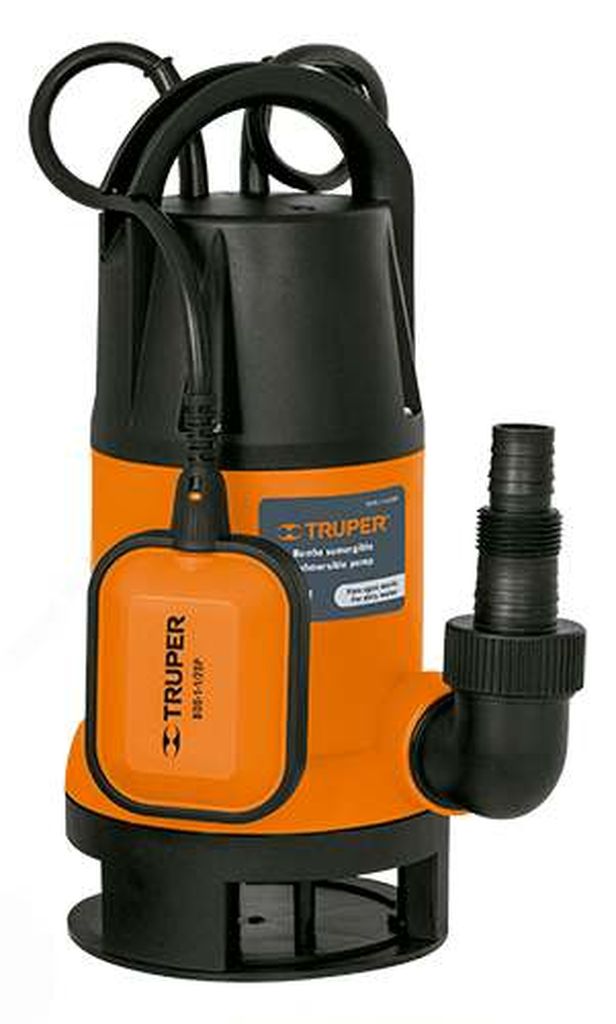 Bomba sumergible plástica para agua sucia 1-1/2 HP, Truper BOS-1-1/2SP, 12604
