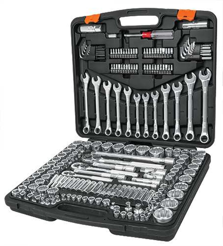 Juego 199 herramientas 1/4', 3/8' y 1/2' std y mm p/mecánico JD-199MP, 12894