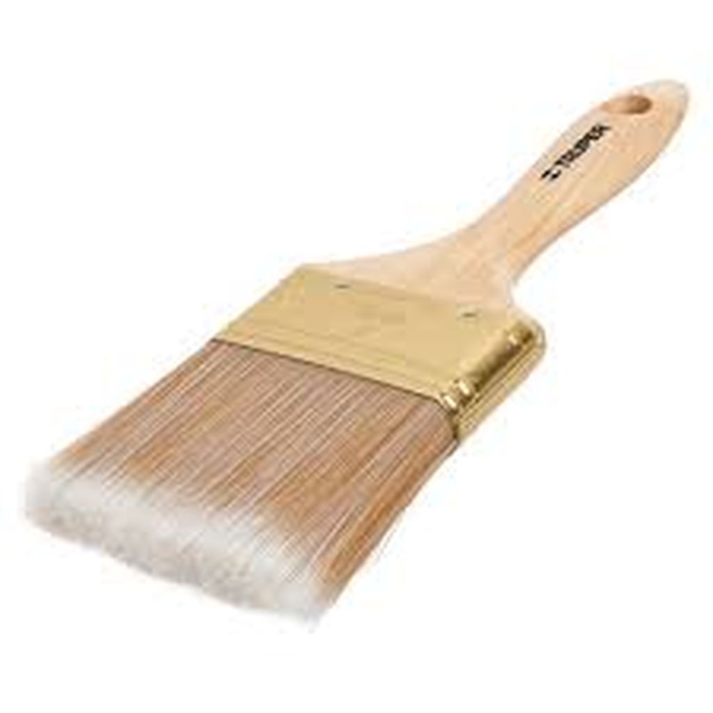 Brocha cerdas sintéticas 2-1/2' corte recto, mango de madera BRT-2-1/2S, 13345