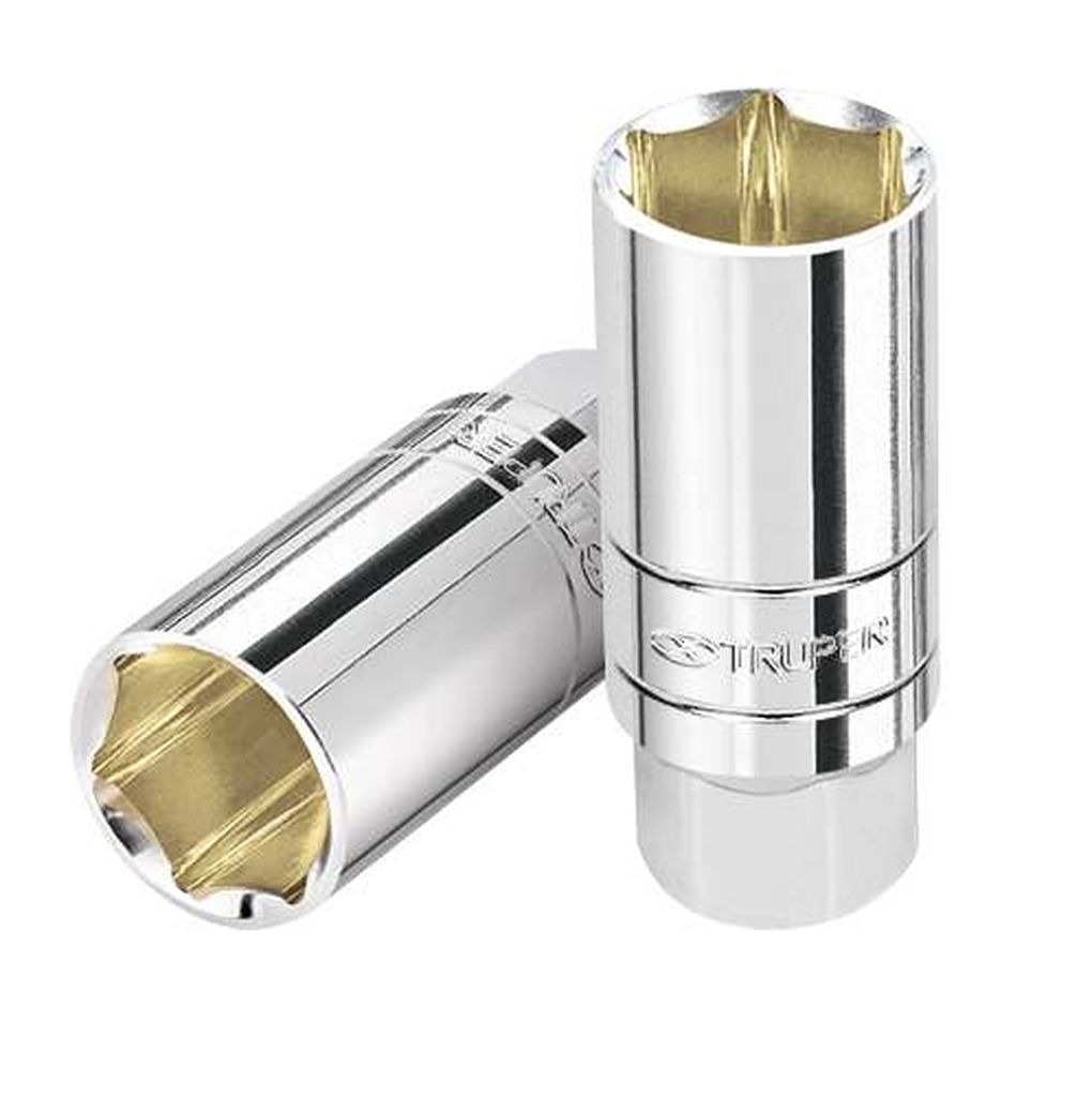 Dado para bujías de 13/16', 6 puntas, cuadro 3/8', Truper D-3826-B, 13657