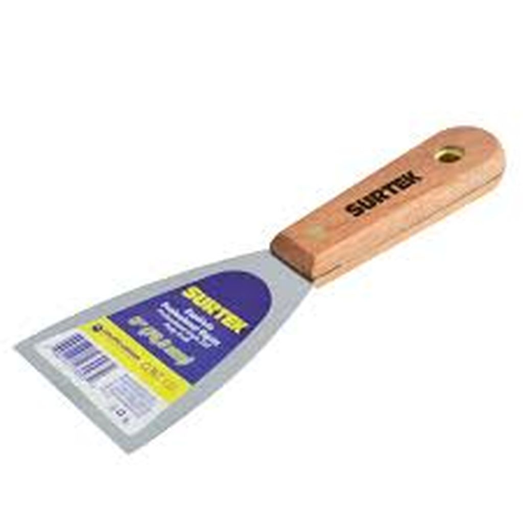 Espátula rígida 1' con mango de madera, Truper ET-1R, 14440