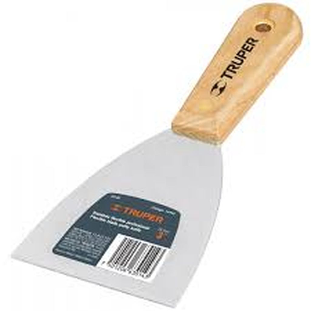 Espátula flexible 2' con mango de madera, Truper ET-2F, 14448