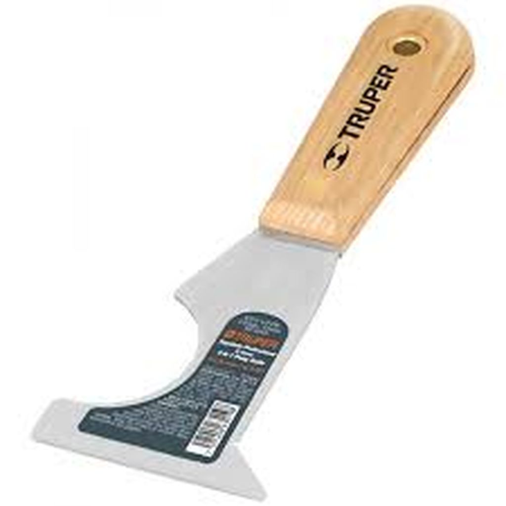 Espátula 2-1/2' de 5 usos con mango de madera, Truper ET-2-1/2R5, 14458