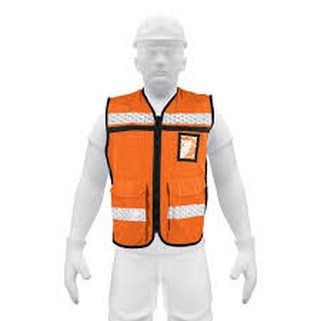 Chaleco brigadista con cintas reflejantes, color naranja CHS-900N, 14669