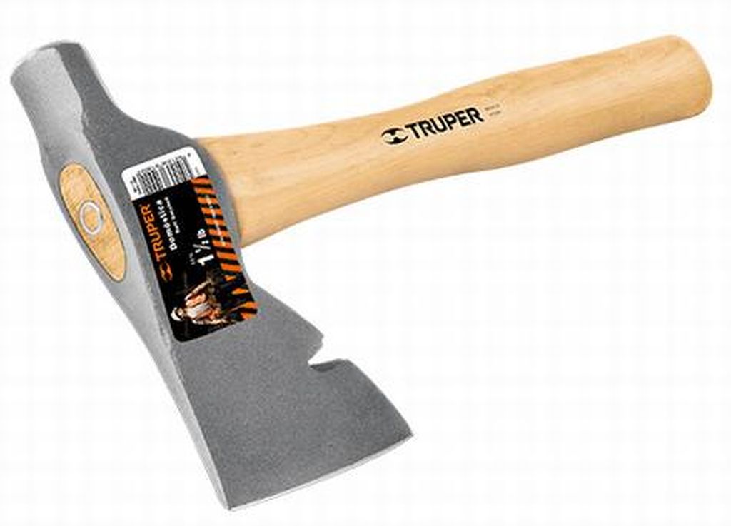 Hacha Doméstica 1-1/2 lb, mango hickory 14', Truper HH-1-1/2, 14952