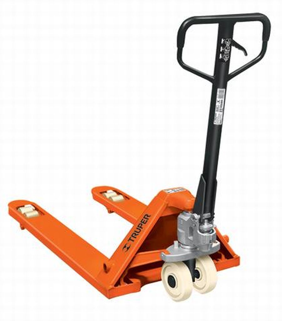 Patín traspaleta 3 ton con ruedas de nylon, Truper PAT-3NY, 15083