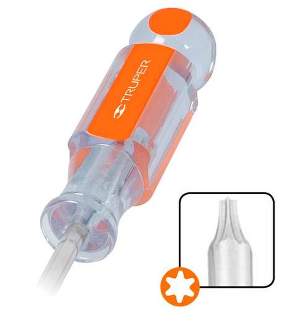 Desarmador punta Torx T 10 mango de acetato, Truper DT-10, 15101