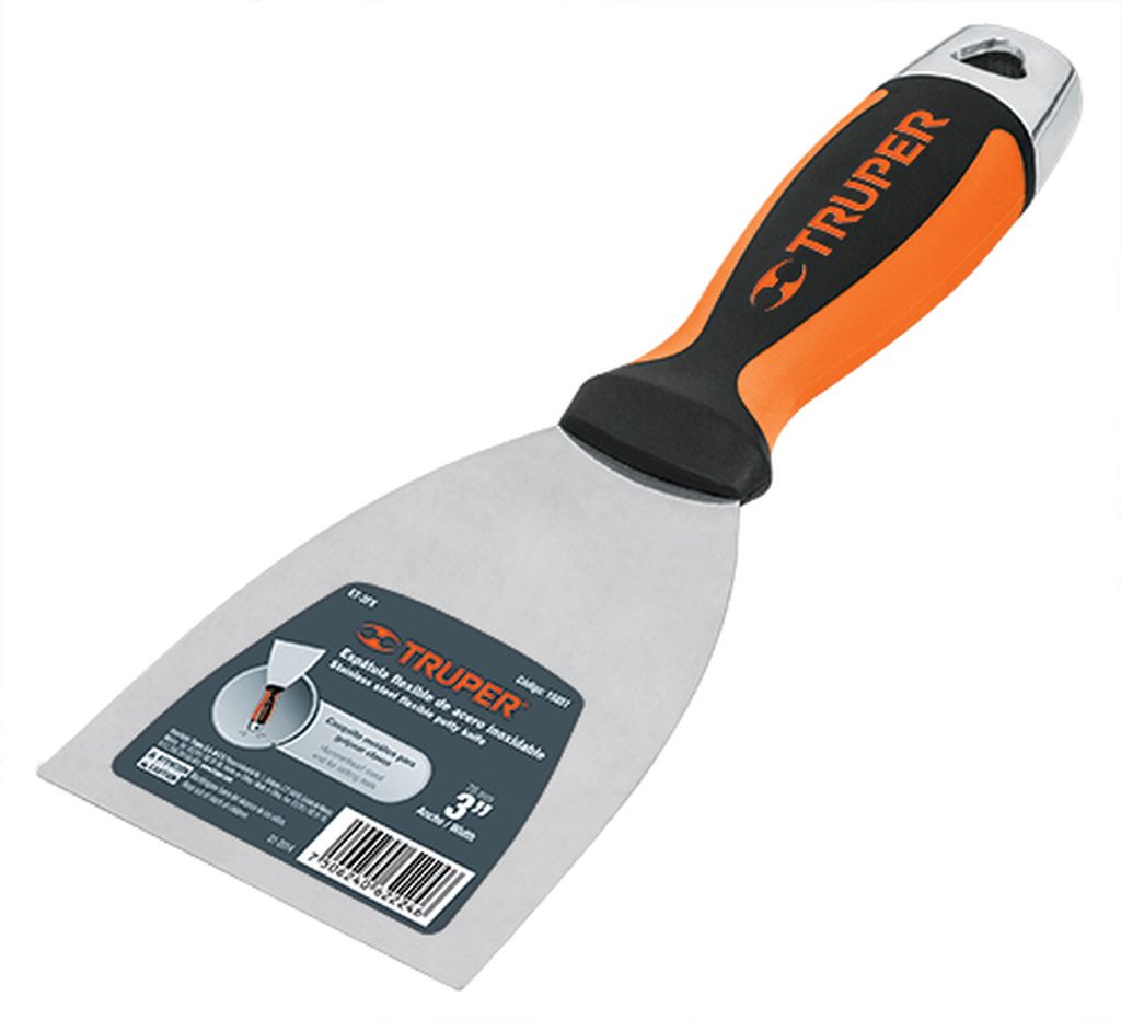 Espátula flexible 3' acero inox. mango Comfort Grip, Expert ET-3FX, 15851