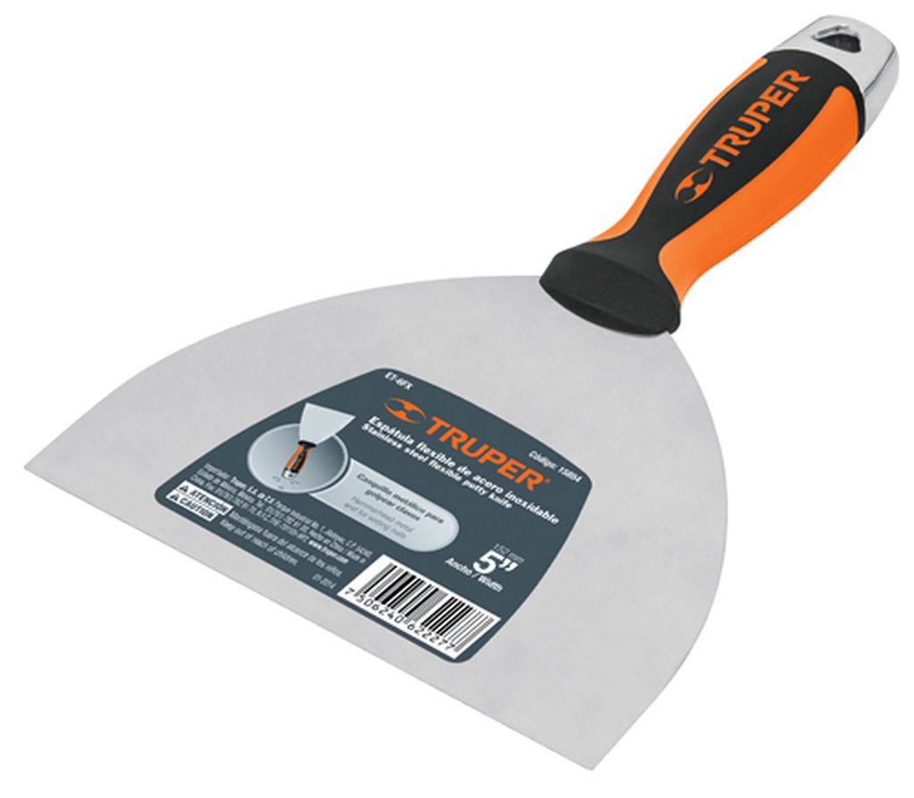 Espátula flexible 5' acero inox. mango Comfort Grip, Expert ET-5FX, 15853