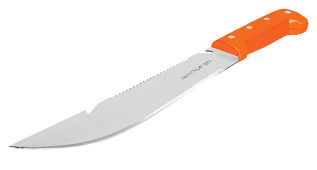Machete rambo 12' cacha remachada naranja, con funda, Truper T-460-12X, 15890