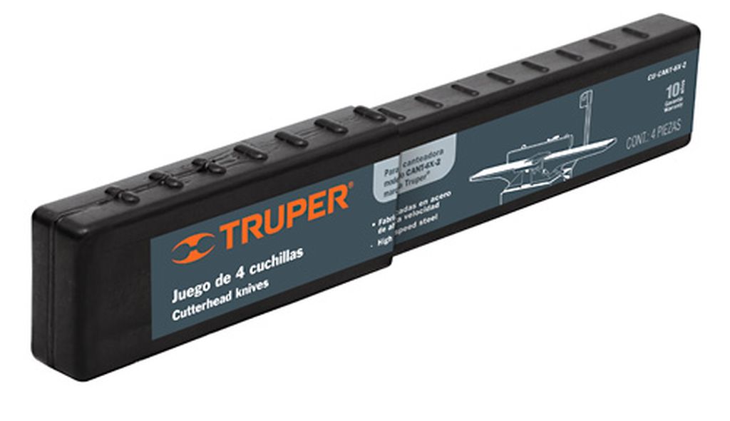 Caja con 3 cuchillas HSS para canteadora CANT-6X2, Truper CU-CANT-6X-2, 16919