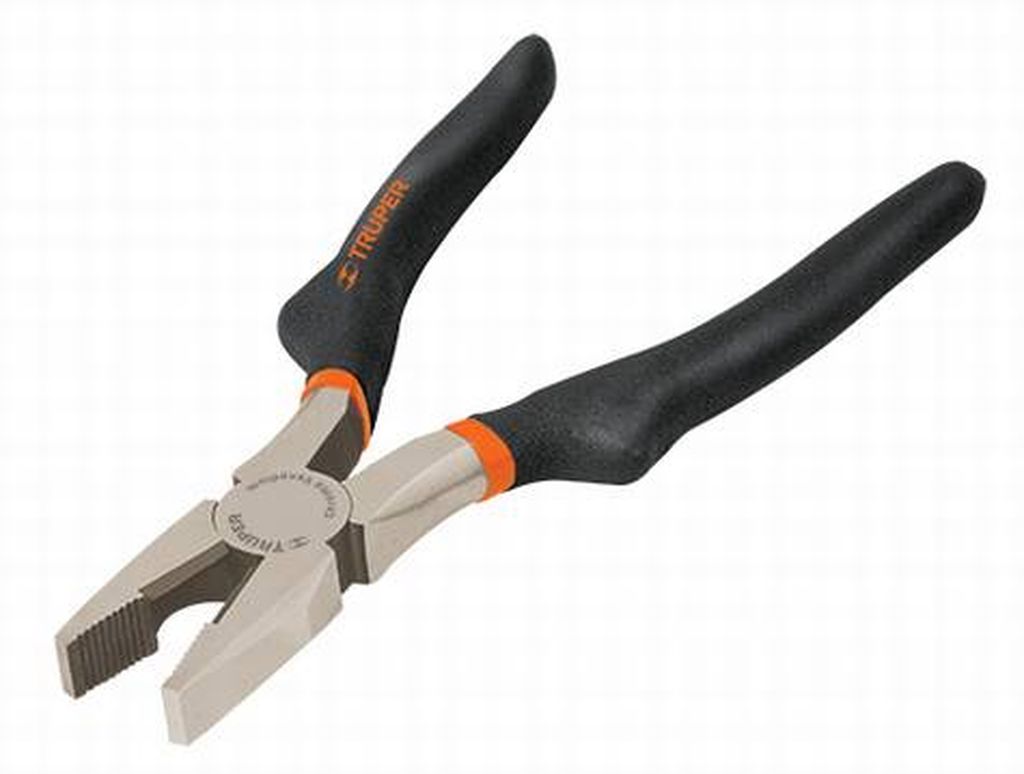 Pinza para electricista 8' mango de PVC, Truper T200-8, 17308