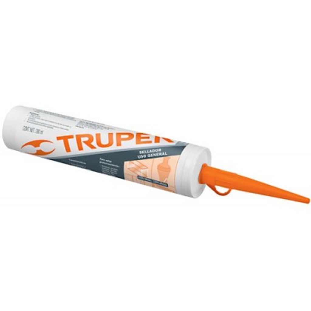 Sellador blanco 100% silicón de 280 ml, Truper SIL-100B, 17560