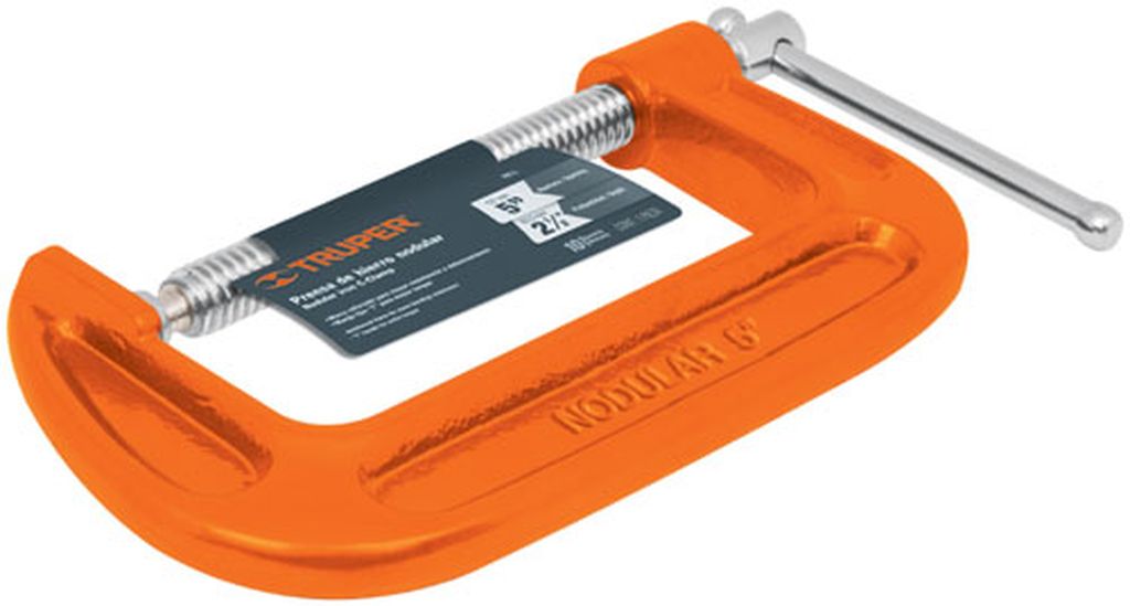 Prensa 5' de hierro nodular para carpintería, Truper PNT-5, 17662