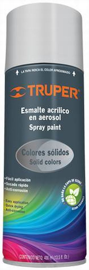 Pintura en aerosol, gris claro, bote esbelto, 400 ml PA-GC, 19045
