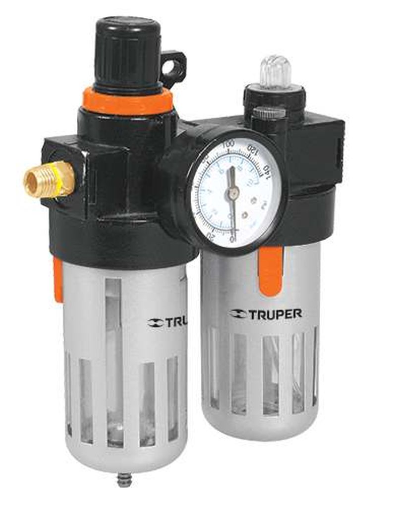 Filtro y regulador de aire con módulo de lubricación, Truper UNI-LL-1/4, 19238