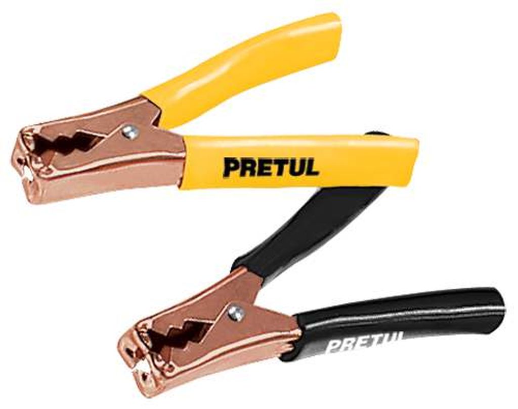 Caballete con 2 caimanes para cables pasa corriente, Pretul CAIMAN-P, 20123