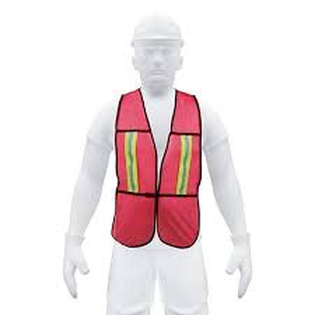 Chaleco de seguridad con cintas reflejantes, rojo, Pretul CHS-200R, 21028