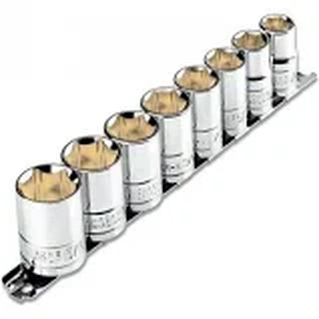 Juego de 8 dados cuadro 1/2' mm, Pretul JD-1/2X9MM-P, 21176