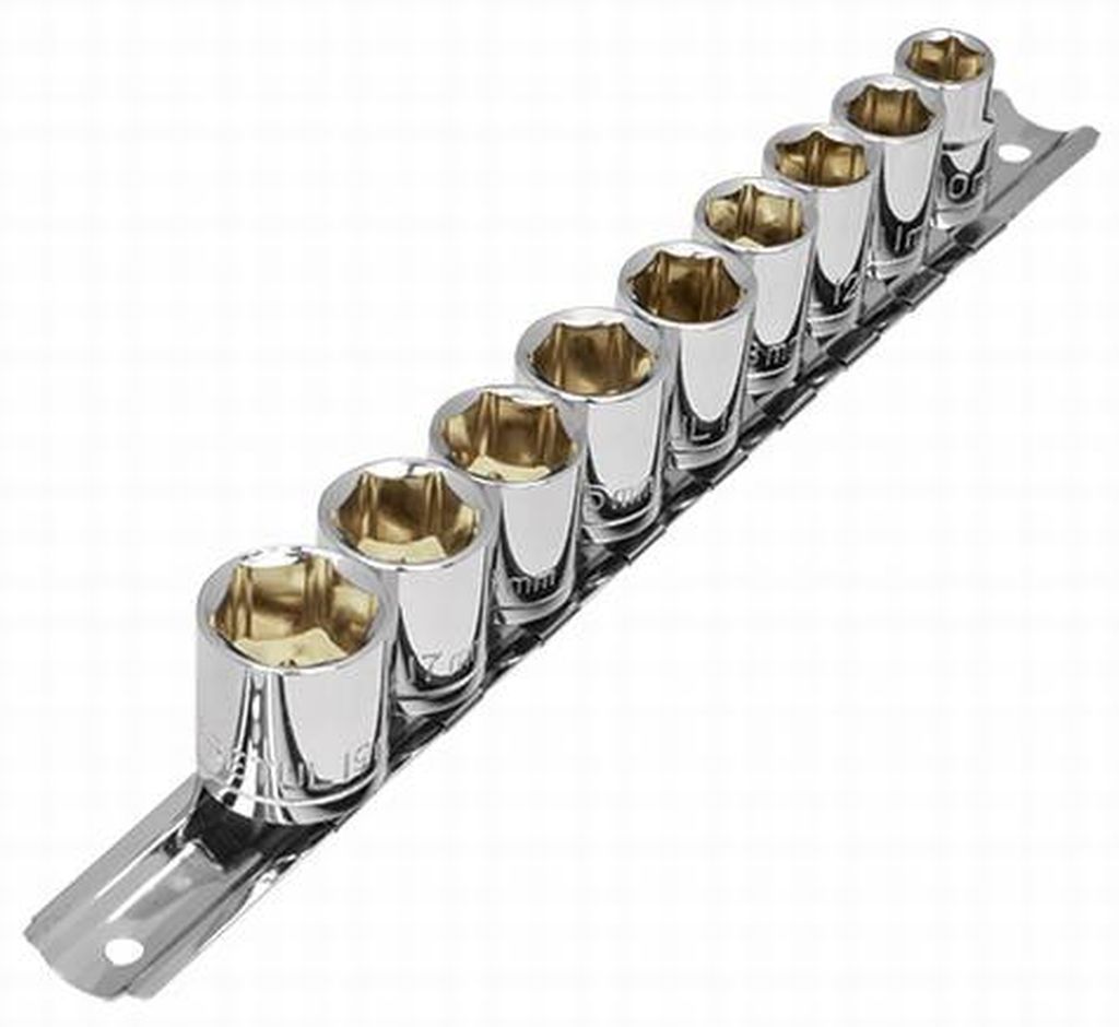 Juego de 9 dados cuadro 3/8' mm, Pretul JD-3/8X10MM-P, 21189