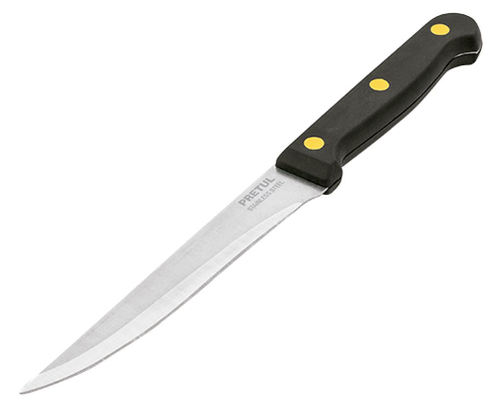 Cuchillo liso para asado 5' mango de plástico, Pretul CUCH-P53, 23093