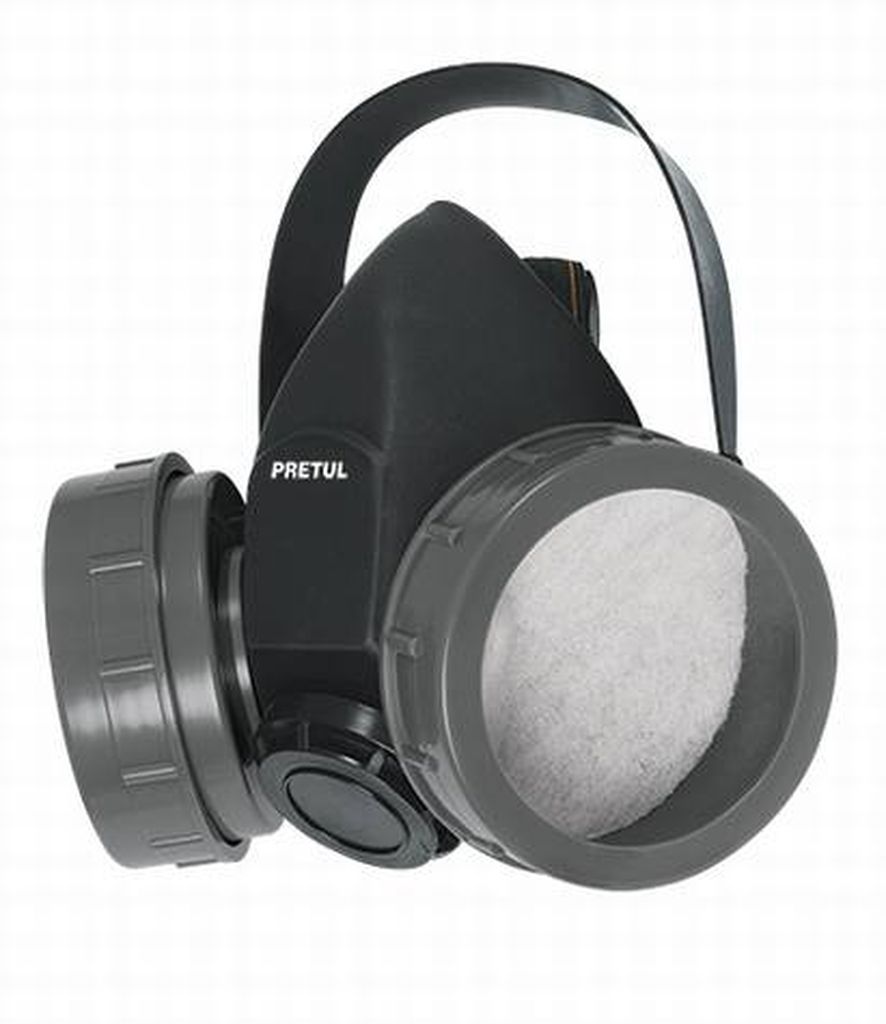 Respirador sin cartucho, 2 filtros, Pretul RES-2-P, 23391