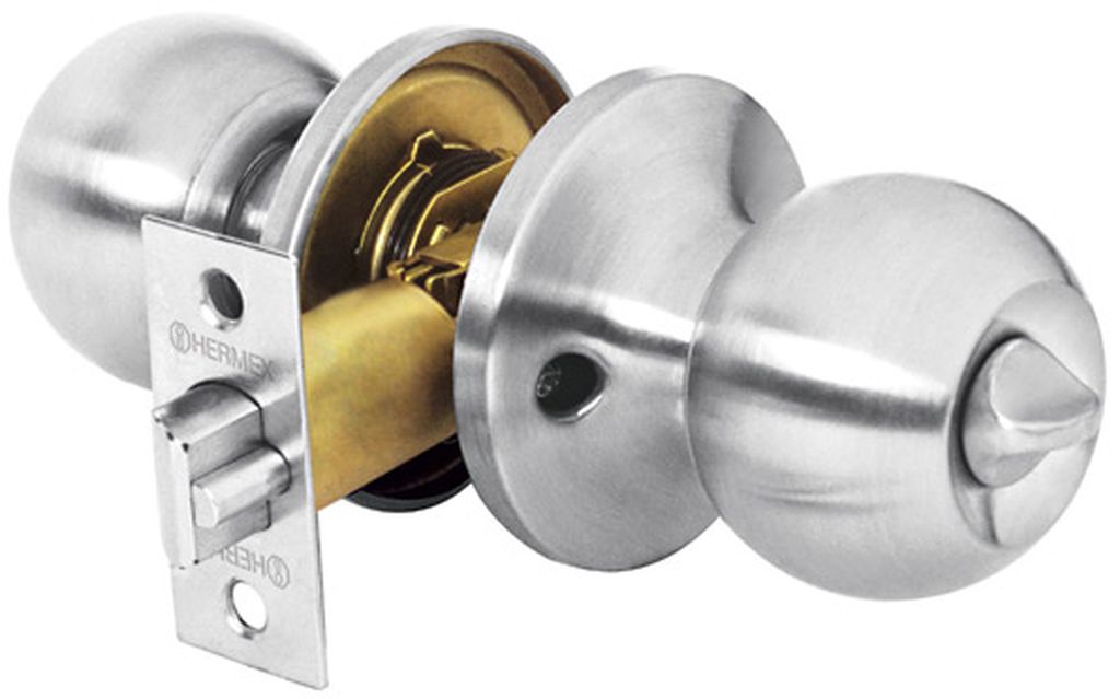 Cerradura tipo esfera, tubular, entrada, cromo, Hermex Basic BALT-CM-EP, 23657