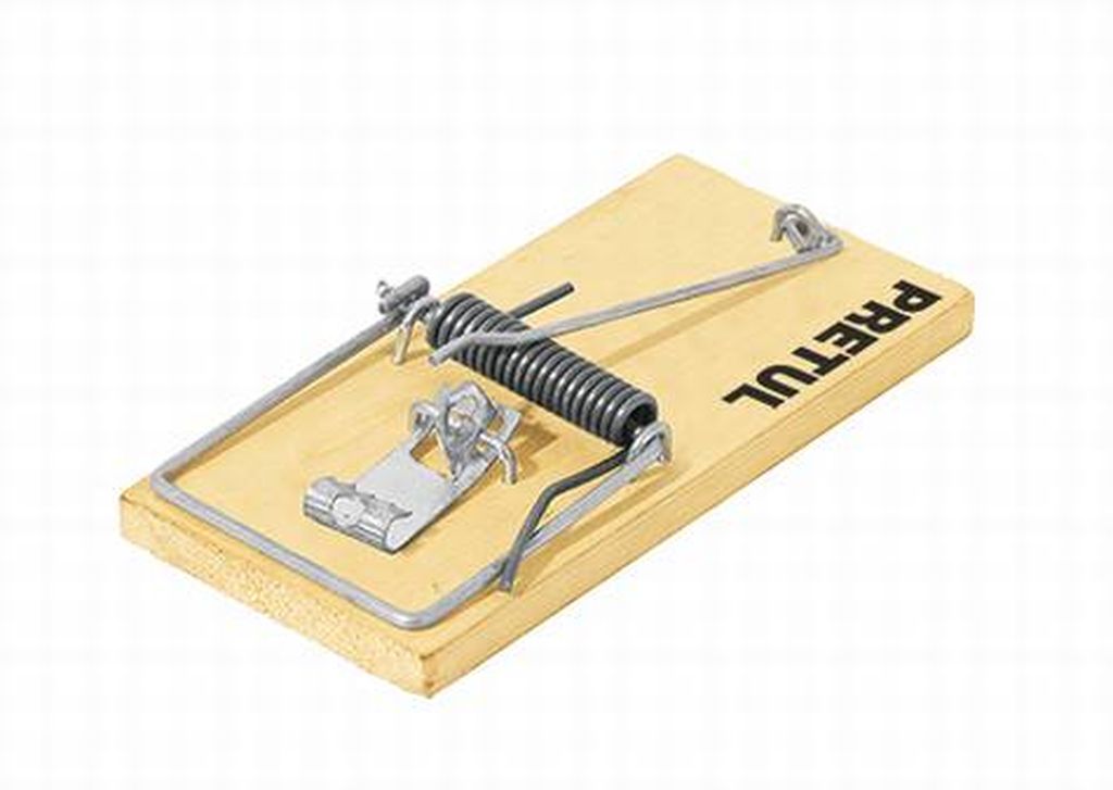 Bolsa con 2 trampas de 4' de madera para ratón, Pretul RAT-4M, 23709