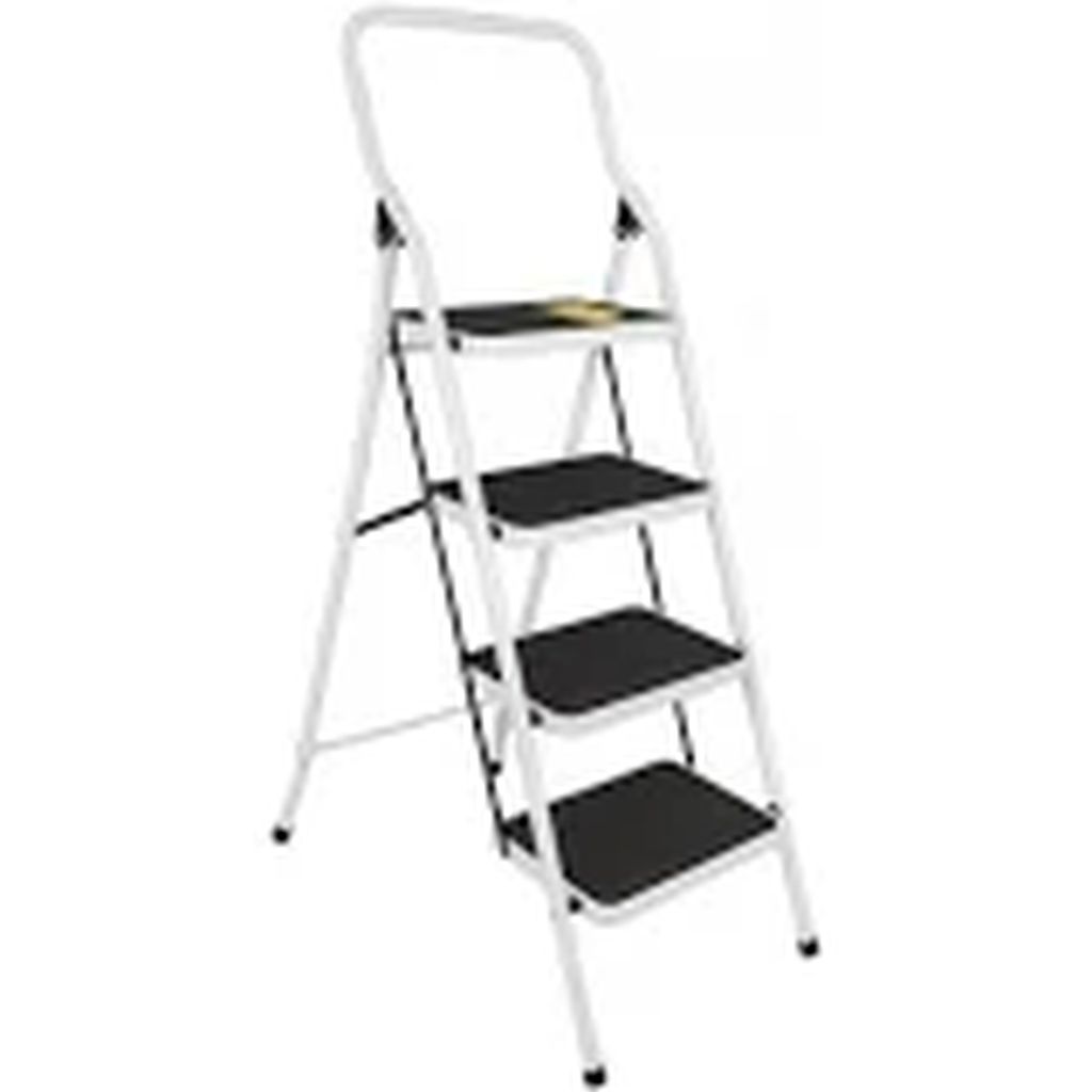 Escalera tubular, plegable, 4 peldaños, Pretul ESTU-4P, 24122