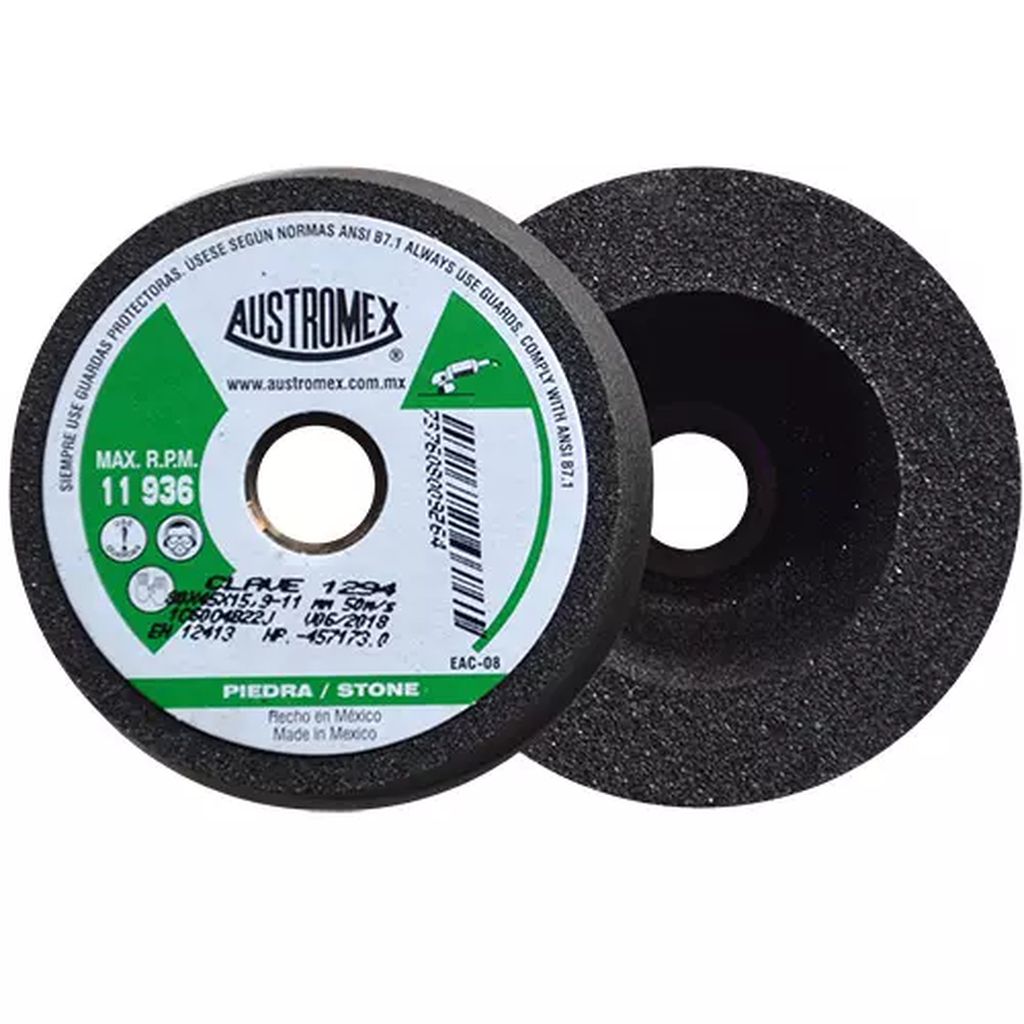 COPA ABRASIVA 3-5/32"X1-3/4"X5/8-11 GRANO 60 (USO EN PIED-CONC-LADR-MARM-GRAN) CHIP-CUT, AUSTROMEX