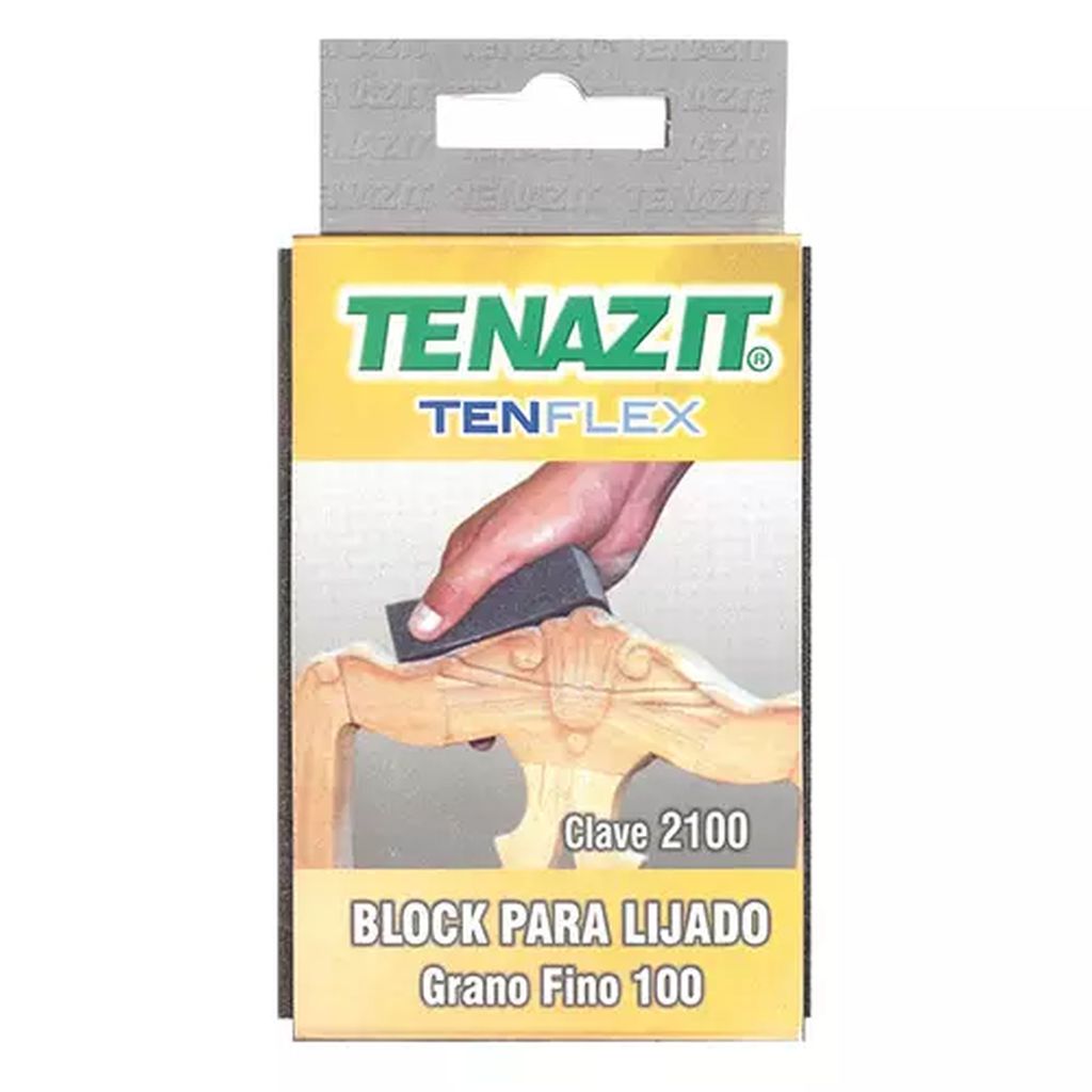 LIJA ESPONJA BLOCK 4 LADOS G100 2.3/4"X4"X1" (69MMX101MMX25MM) MAD-MET-LAC-PINT-MET NO FERR-PLAST, TENAZIT