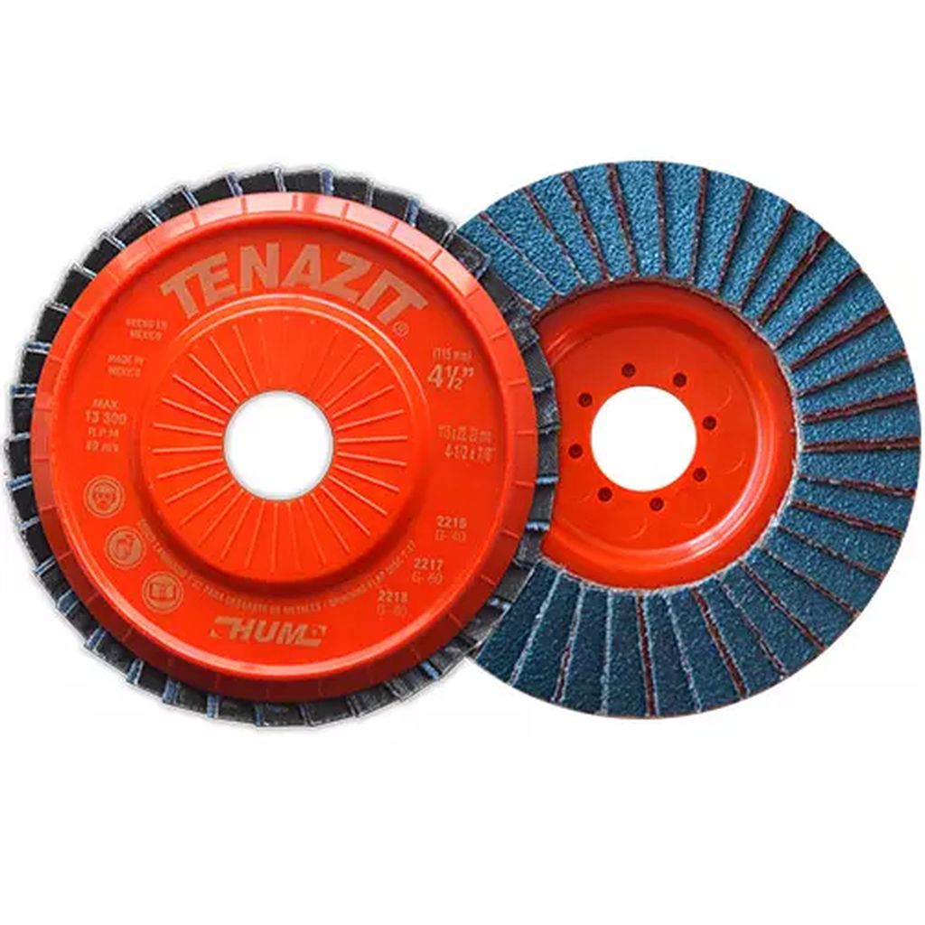 DISCO LAMINADO 4.1/2"X7/8" G40 FLEXIBLE P/DESBASTE Y ACABADO (HUM), TENAZIT