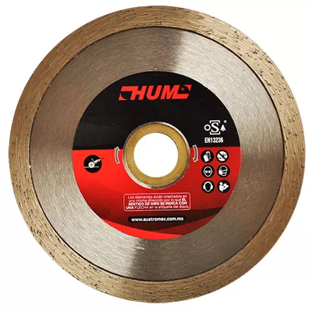 DISCO DE DIAMANTE 4"x0.08x7/8" RIN CONTINUO USOS GENERALES (HUM), AUSTRODIAM
